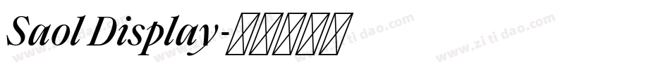 Saol Display字体转换